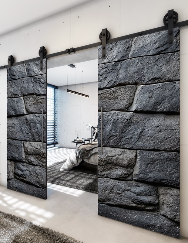 Beton und Stein<br>Holzschiebetüren Beton und Stein<br>Holzschiebetüren